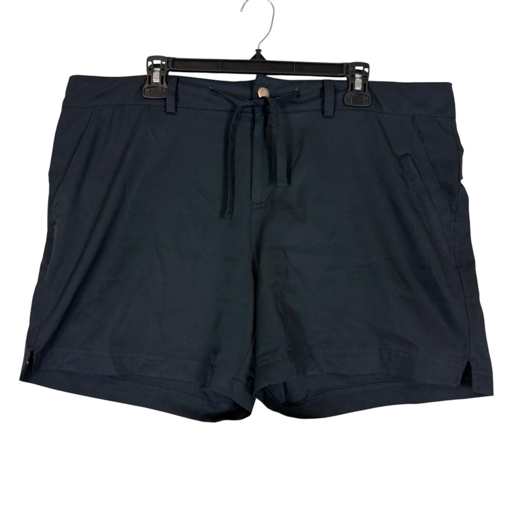 Magellan Outdoors Shorts Womens XL Black Chino 3.5 Inseam Hiking Microfiber